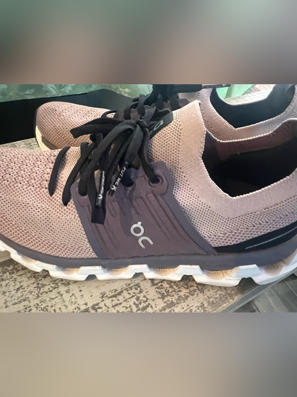 On Running Women's Athletic Sneakers in Lavender and Black